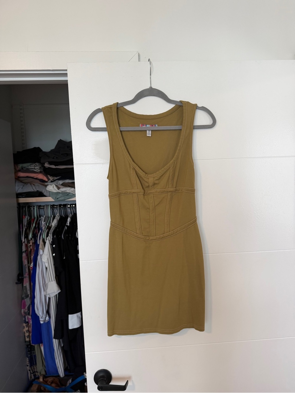 Urban Outfitters Olive Green Tank Mini Dress